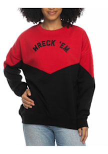 Texas Tech Red Raiders Womens Red Bestie Crew Sweatshirt