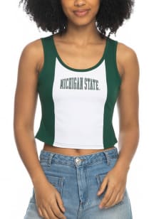Womens Green Michigan State Spartans Colorblock Tank Top