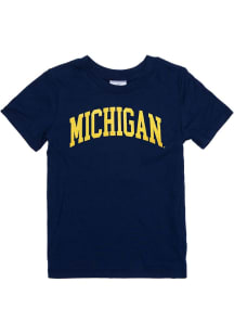 Toddler Girls Navy Blue Michigan Wolverines Primary Logo Short Sleeve T-Shirt