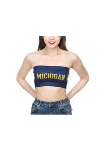 Womens Navy Blue Michigan Wolverines Wordmark Tank Top