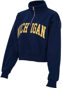 Womens Navy Blue Michigan Wolverines Sport Qtr Zip