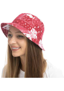 Paisley Patchwork Indiana Hoosiers Mens Bucket Hat - Red