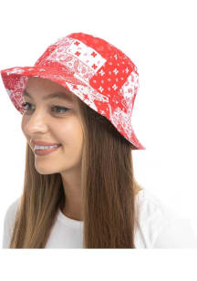 Paisley Patchwork Nebraska Cornhuskers Mens Bucket Hat - Red