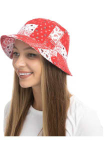 Paisley Patchwork Ohio State Buckeyes Mens Bucket Hat - Red