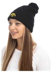 Iowa Hawkeyes Black Fashion Knit Womens Knit Hat