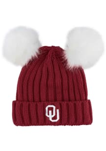 Oklahoma Sooners Red Two Pom Youth Knit Hat
