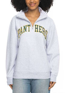 Womens Ash Pitt Panthers Sport Fleece Qtr Zip