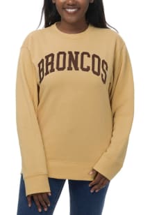 Womens Tan Western Michigan Broncos Sport Fleece Crew Sweatshirt