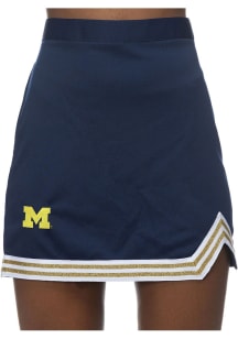 Michigan Wolverines Womens Blue V Notch Cheer Skirt