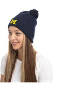 Fashion Knit Michigan Wolverines Womens Knit Hat - Navy Blue