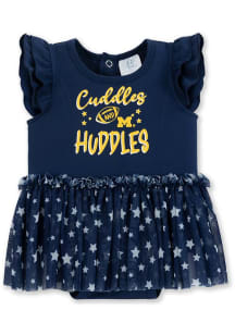 Baby Girls Blue Michigan Wolverines Tutu Short Sleeve Dress