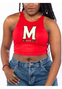 Womens Red Maryland Terrapins First Down Tank Top