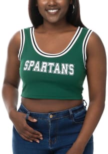 Womens Green Michigan State Spartans Jump Shot Tank Top