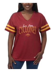 Iowa State Cyclones Womens Subtle Fashion Football Jersey - Crimson