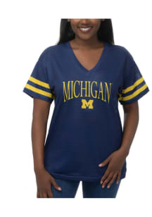 Womens Blue Michigan Wolverines Subtle Jersey Fashion Football