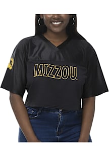 Missouri Tigers Womens Sideline Cropped Fashion Football Jersey - Black