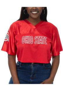 Womens Red Ohio State Buckeyes Sideline Cropped Jersey Fashion Football
