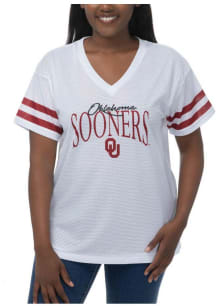 Oklahoma Sooners Womens Subtle Fashion Football Jersey - White
