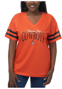 Oklahoma State Cowboys Womens Subtle Fashion Football Jersey - Orange