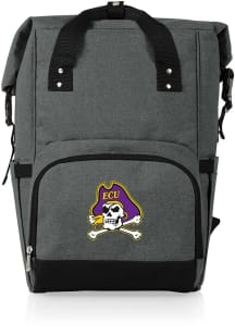 Picnic Time East Carolina Pirates Grey Roll Top Cooler Backpack