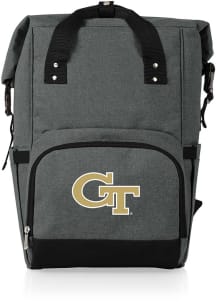 Picnic Time GA Tech Yellow Jackets Grey Roll Top Cooler Backpack