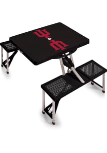 Black Indiana Hoosiers Portable Picnic Table