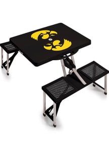 Black Iowa Hawkeyes Portable Picnic Table
