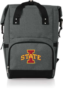 Picnic Time Iowa State Cyclones Grey Roll Top Cooler Backpack