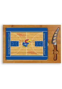 Kansas Jayhawks Icon Basketball Glass Top Cutting Board