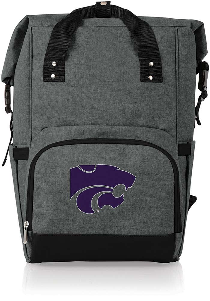 K-State Wildcats Picnic Time GRAY Roll Top Cooler Backpack - 7429014
