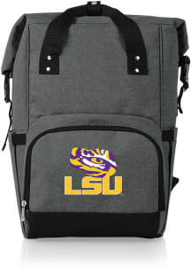 Picnic Time LSU Tigers Grey Roll Top Cooler Backpack