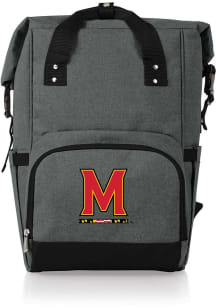 Picnic Time Maryland Terrapins Grey Roll Top Cooler Backpack