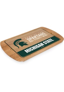 Michigan State Spartans Brown Picnic Time Billboard Glass Top Serving Tray