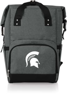 Picnic Time Michigan State Spartans Grey Roll Top Cooler Backpack