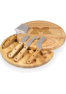 Michigan Wolverines Brown Picnic Time Circo Tool Set and Cheese Kitchen Cutting Board