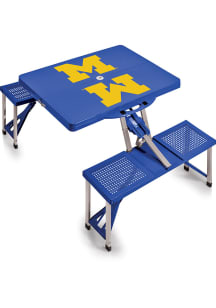 Blue Michigan Wolverines Portable Picnic Table