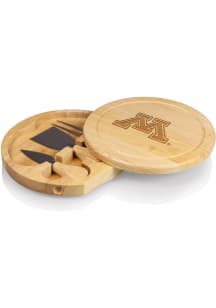 Minnesota Golden Gophers Brown Picnic Time Tools Set and Brie Cheese Kitchen Cutting Board