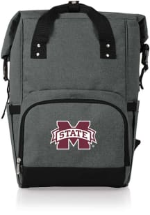 Picnic Time Mississippi State Bulldogs Grey Roll Top Cooler Backpack