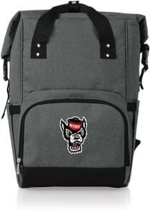 Picnic Time NC State Wolfpack Grey Roll Top Cooler Backpack