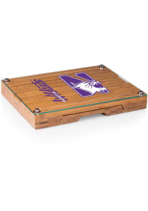 Northwestern Wildcats Brown Picnic Time Concerto Tool Set and Glass Top Cheese Serving Tray