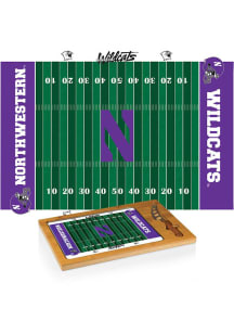 Northwestern Wildcats Brown Picnic Time Icon Glass Top Kitchen Cutting Board