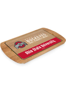 Ohio State Buckeyes Brown Picnic Time Billboard Glass Top Serving Tray