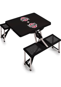 Black Ohio State Buckeyes Portable Picnic Table