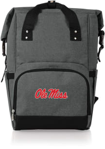 Picnic Time Ole Miss Rebels Grey Roll Top Cooler Backpack