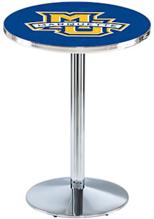 Marquette Golden Eagles Chrome Round Base Pub Table