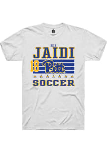 Alia Jaidi Rally Mens White Pitt Panthers NIL Striped Player T Shirt