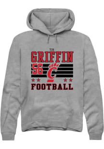 Tim Griffin Rally Mens Grey Cincinnati Bearcats NIL Striped Player Hood