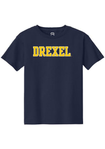 Youth Drexel Dragons Navy Blue Summit Sportswear Straight Block Short Sleeve T-Shirt