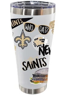 New Orleans Saints Cheer 30oz Stainless Steel Tumbler - White