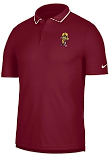 Nike Iowa State Cyclones Mens Cardinal Football Cy Short Sleeve Polo